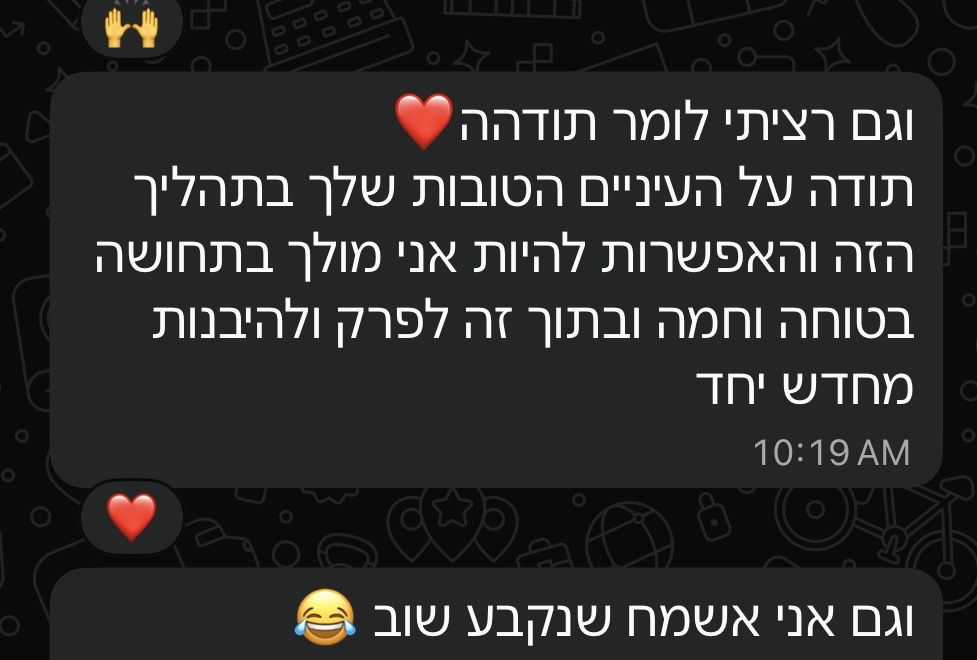 המלצה על הליווי האישי 13